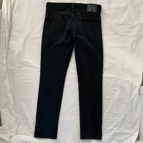 LEVI STRAUSS 511 Straight Leg Faded Black Denim Jeans 33 x 32 - Picture 9 of 14
